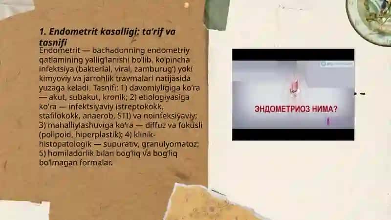 Endometrit kasalligi, unga qarshi dorilar va ularning tarkibi 3