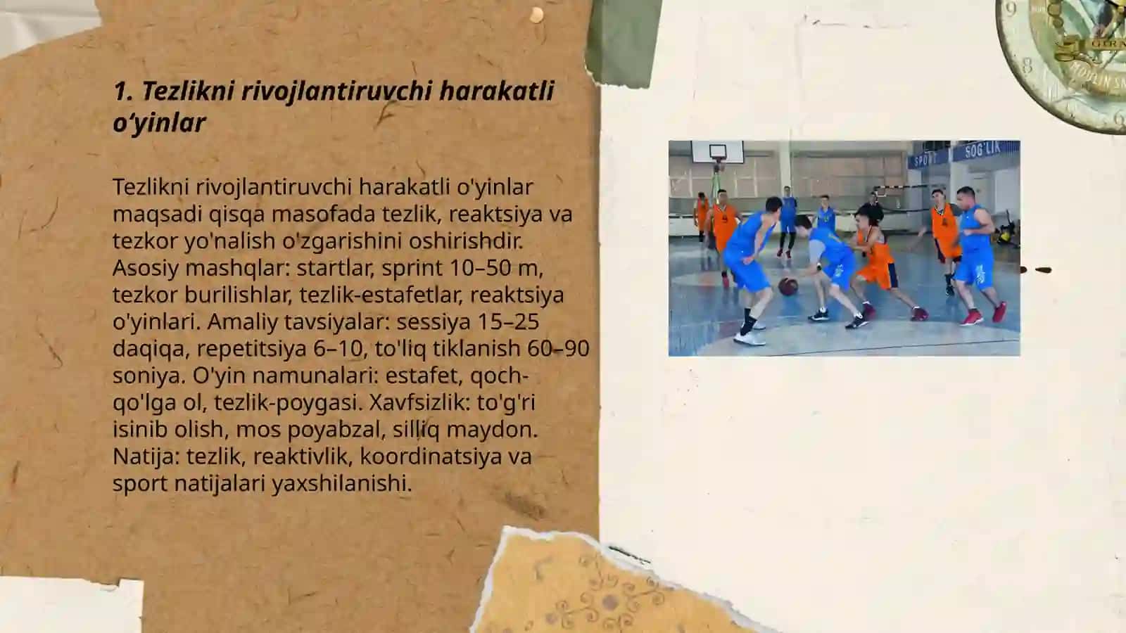 Tezlikni rivojlantiruvchi harakatli oʻyinlar 3