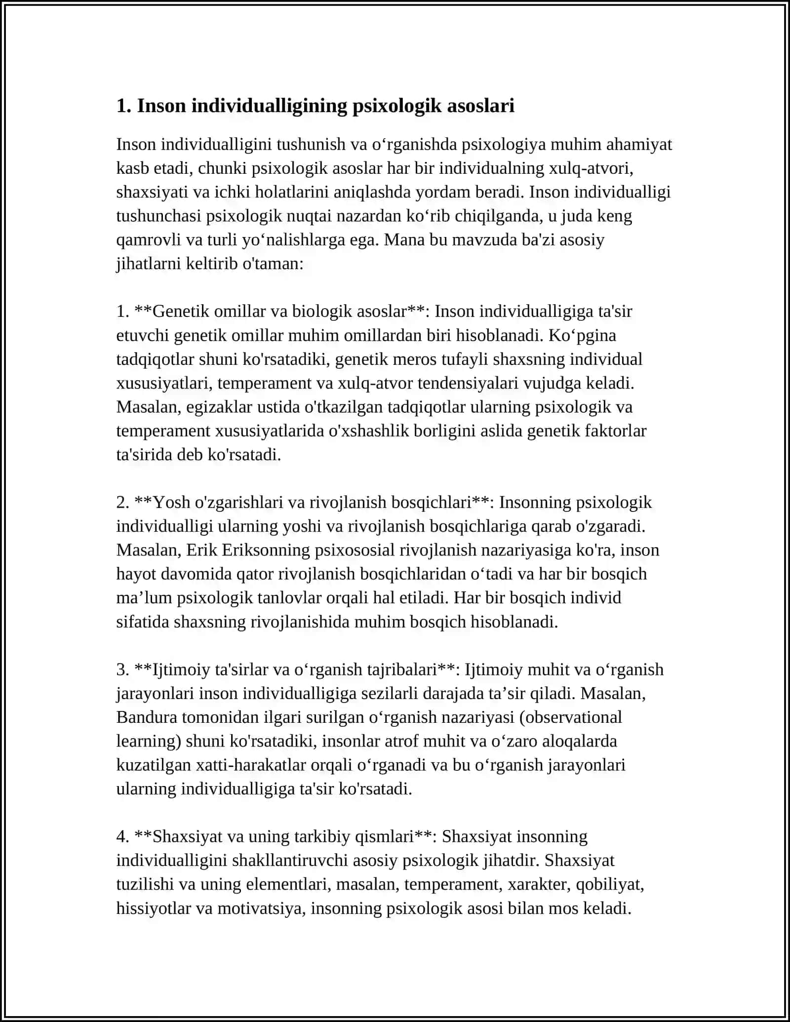 INSON INDIVIDUALLIGINING TURLI PSIXOLOGIK MAKTABLARDA ÔRGANILISHI 3