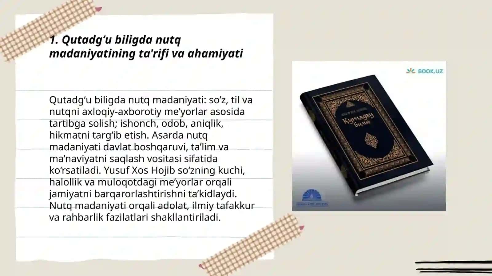 Qutadgʻu biligda nutq madaniyatining ta'rifi va ahamiyati 3