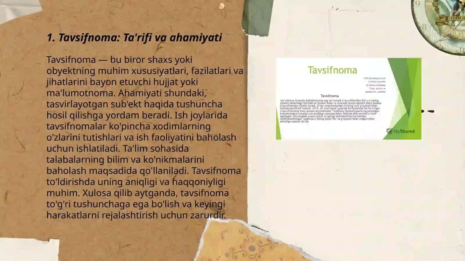 Tavsifnoma, tavsiyanoma va ularning oʻziga xos xususiyatlari 3