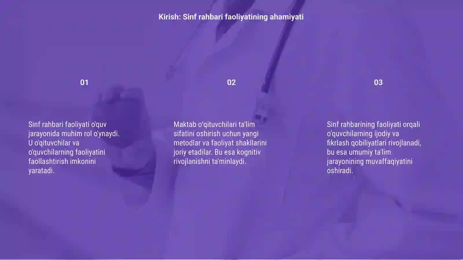Sinf rahbari faoliyatida maktab oʻqituvchilarining oʻquv va kognitiv faoliyatini faollashtirish 3
