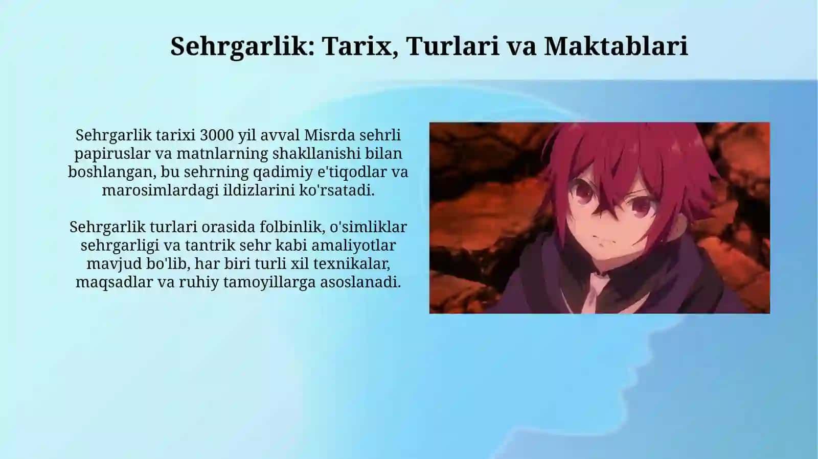 Sehrgarlik: Tarix, Turlari va Manbalari 3