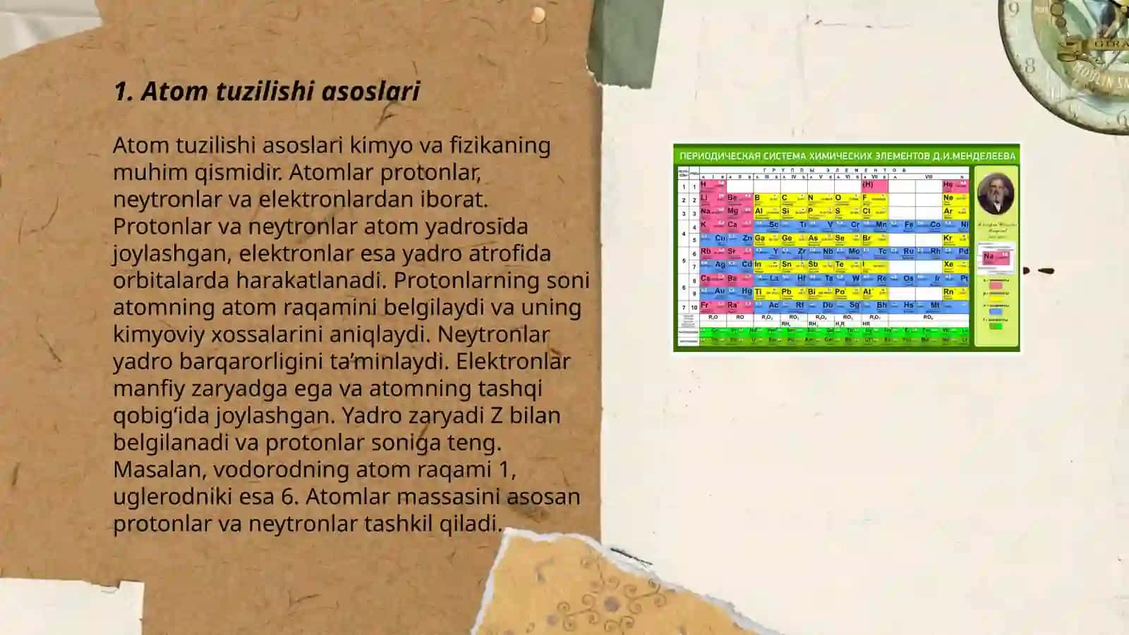 Atom tuzilishi va D.I.Medeliyevning davriy sistemasi 3