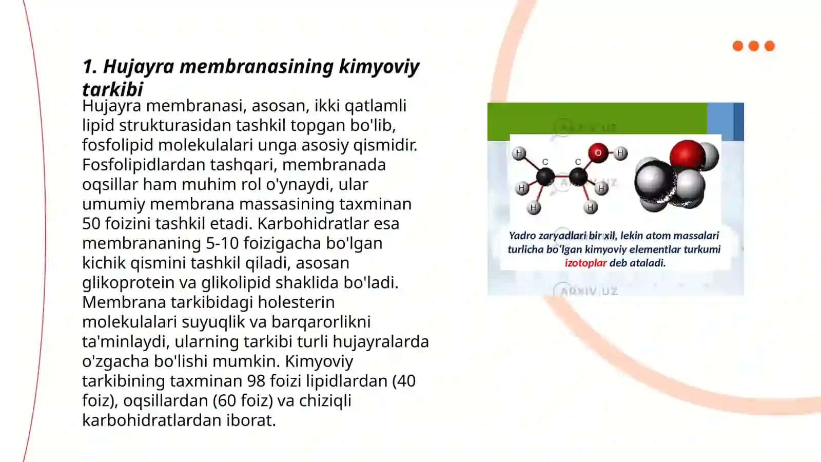 Hujayraning kimyoviy tarkibi 3