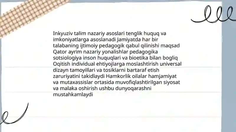 Inkyuziv talim - dunyoqarash va talimiy konsepsiya sifatida 3