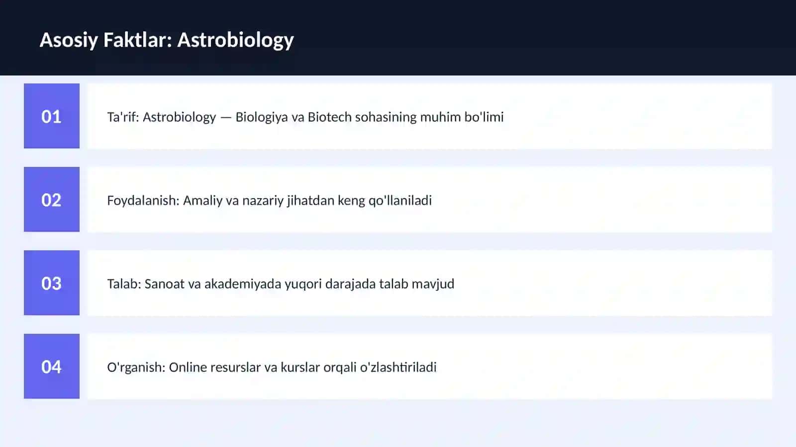Astrobiology 3
