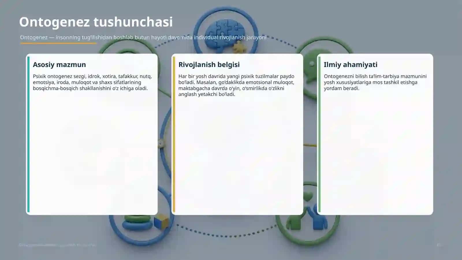 Ontogenezda psixik rivojlanish bosqichlari 3