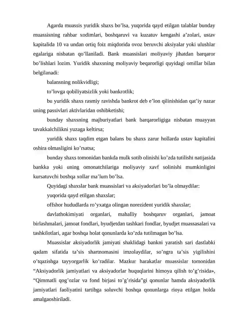 Tijorat banklarining tashkiliy huquqiy asoslari 3