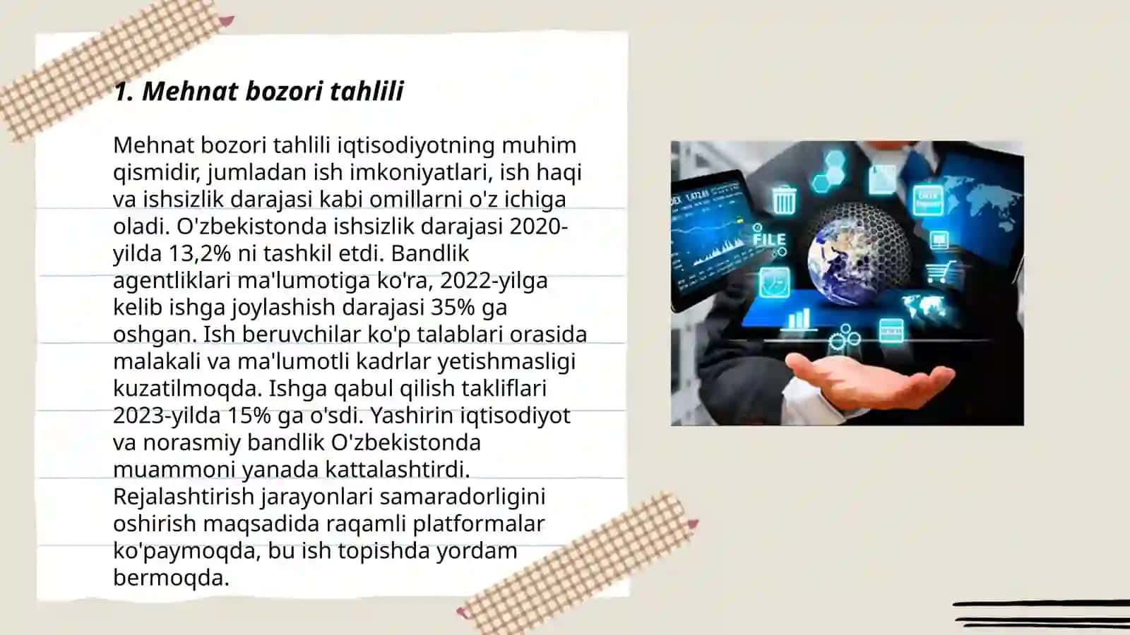 Mehnat bozori va korxonalarda mehnat resurslaridan foydalanish 3