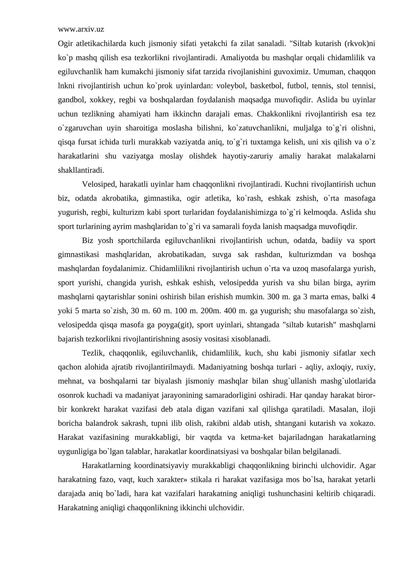 Jismoniy sifatlar (harakat) ni rivojlantirish 3