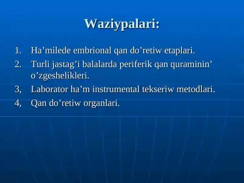 Balalarda qan sistemasi ha’m qan do’retiwinin’ anatomo-fiziologiyaliq o’zgeshilikleri 3