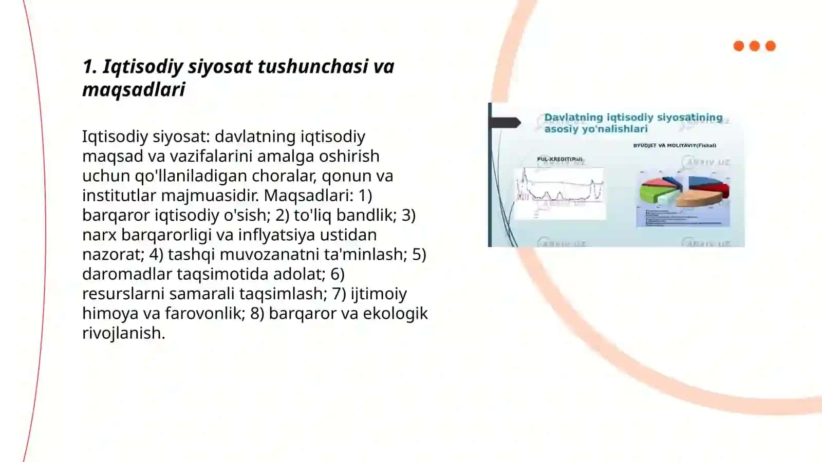 Iqtisodiy siyosat asoslari va tərkibi 3