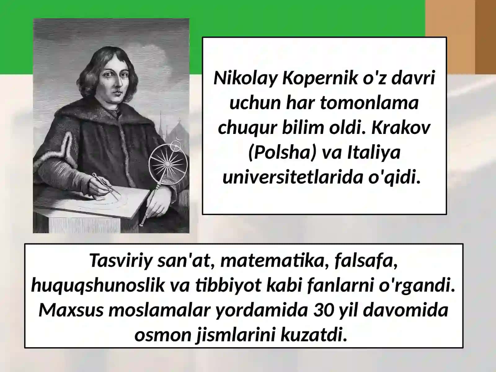 8-sinf Jahon tarixi dars ishlanma. Ilm-fan taraqqiyoti 3