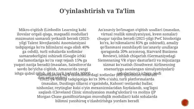 Mikro-o'qitish va o'yinlashtirish 3
