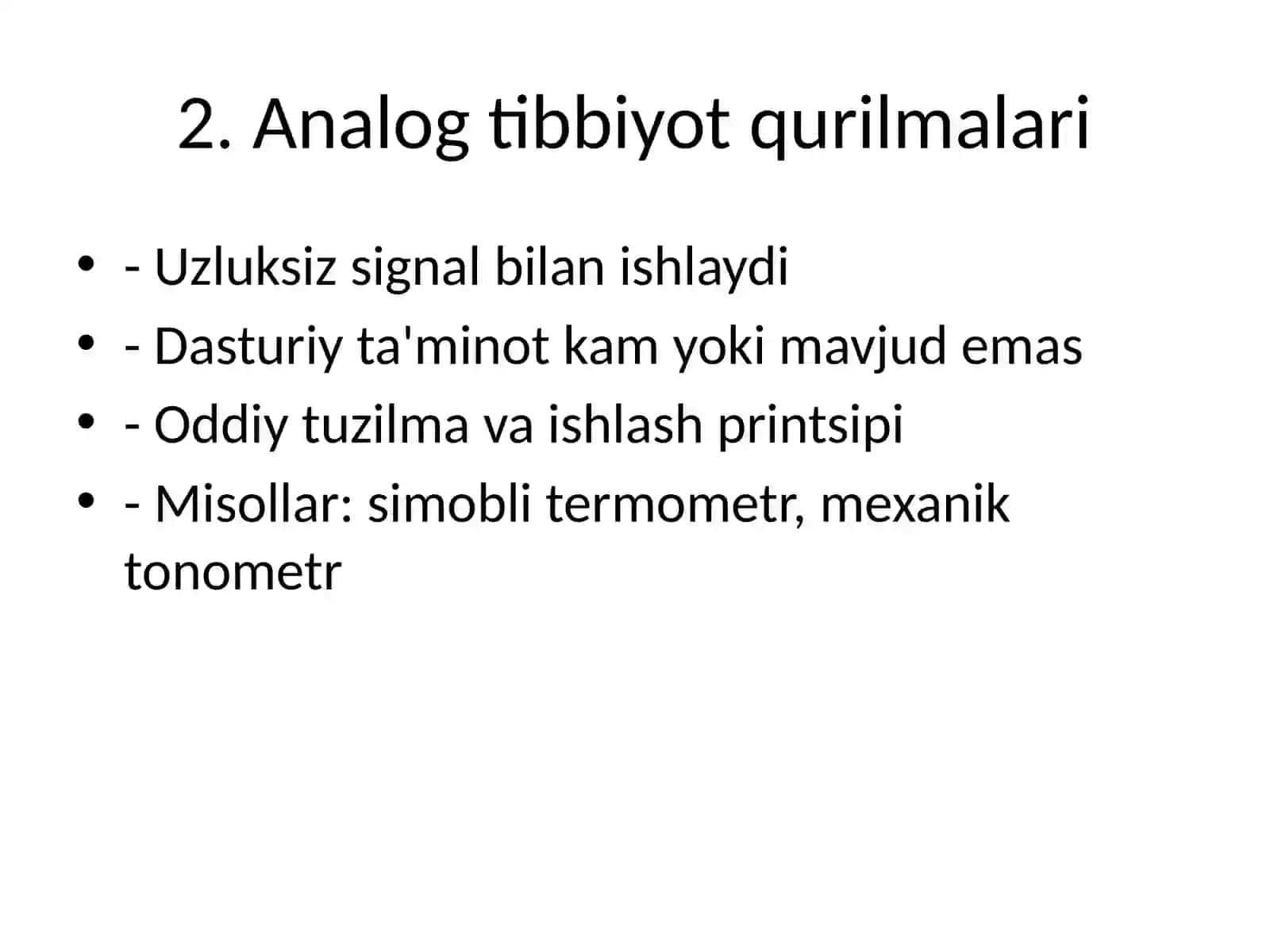 Raqamli va analogli tibbiyot qurilmalarida dasturiy taʼminot 3