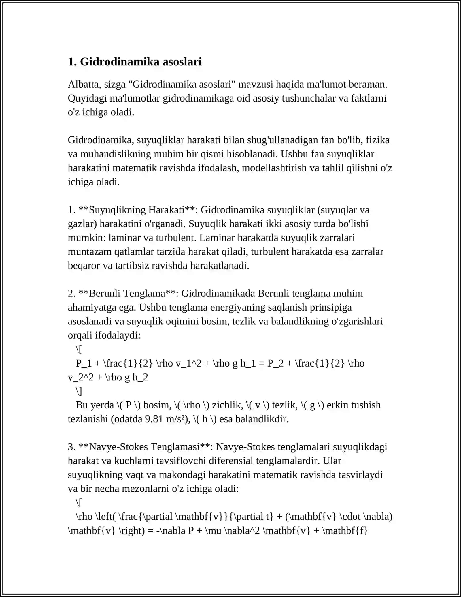 GIDROGAZADINAMIKANGING ASOSIY TUSHINCHALARI 3