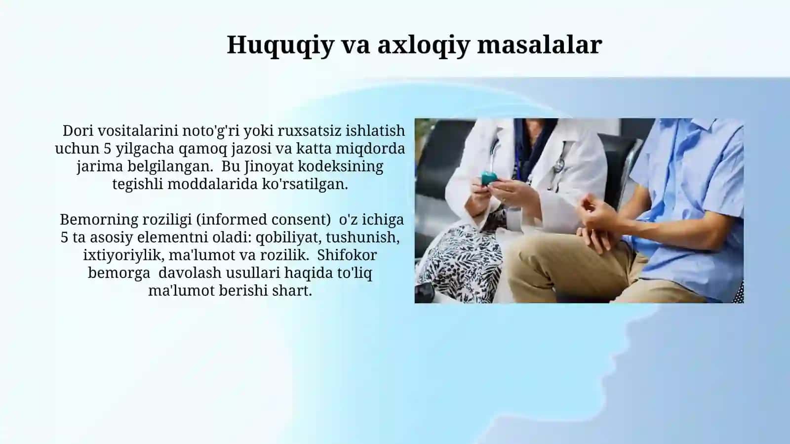 Dori moddalarini yuborishda bemorga hamshiralik parvarishi 3