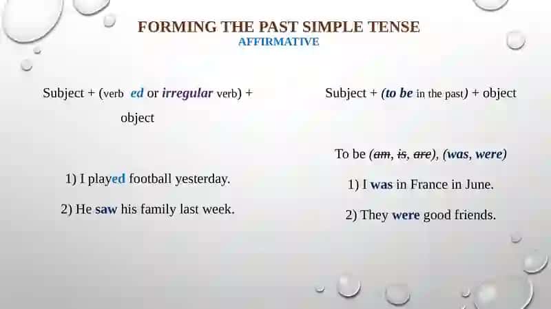Past simple tense simple past tense 3