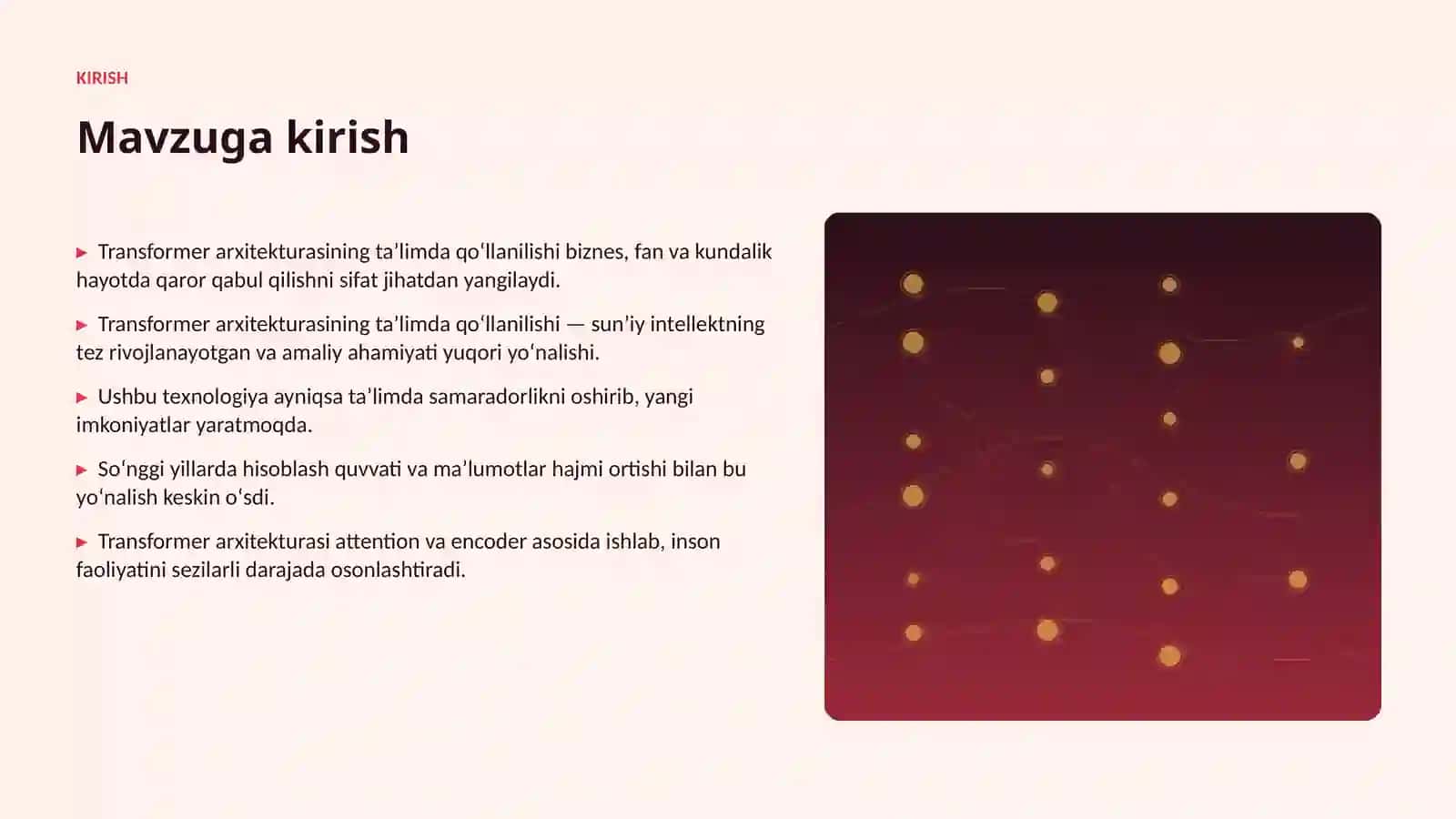 Transformer arxitekturasining taʼlimda qoʻllanilishi 3