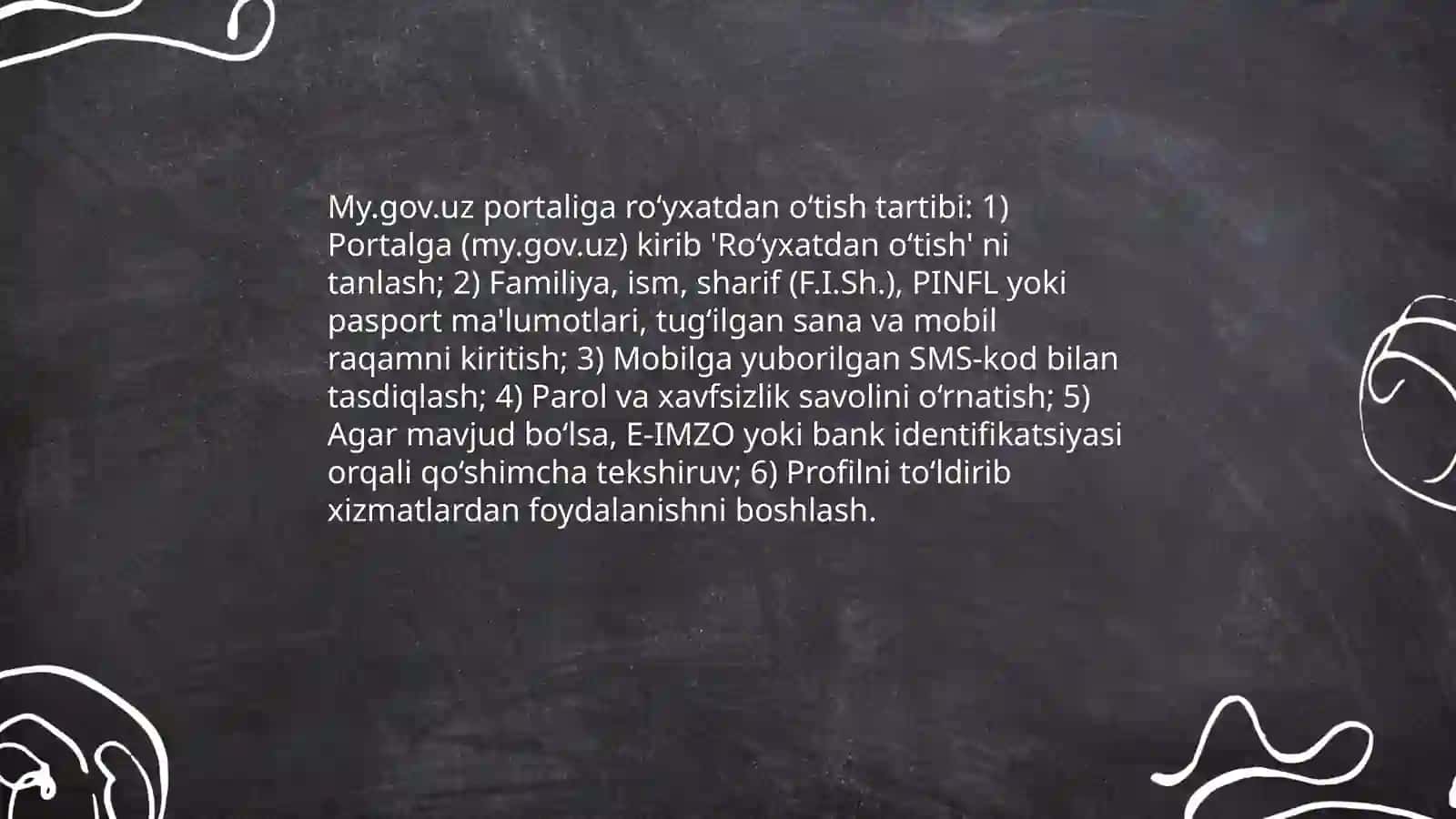 Elektron hukumat yagona interaktiv davlat xizmatlari portaliga roʻyxatdan oʻtish tartibi 3