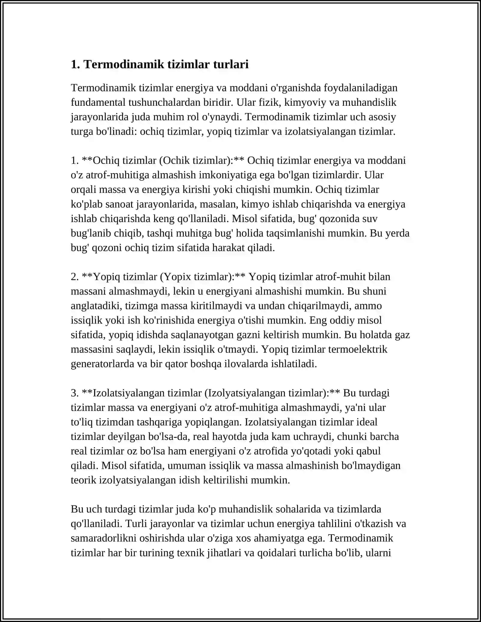 TERMODINAMIK SISTEMA VA ATROF MUHIT 3