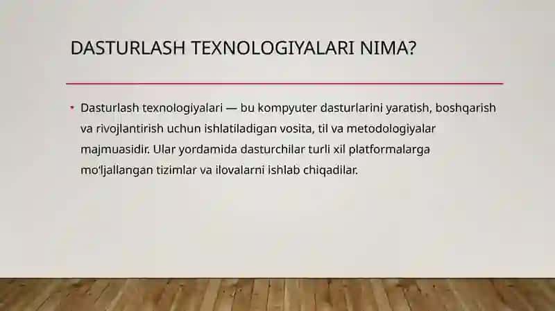 Zamonaviy dasturlash texnalogiyalari 3