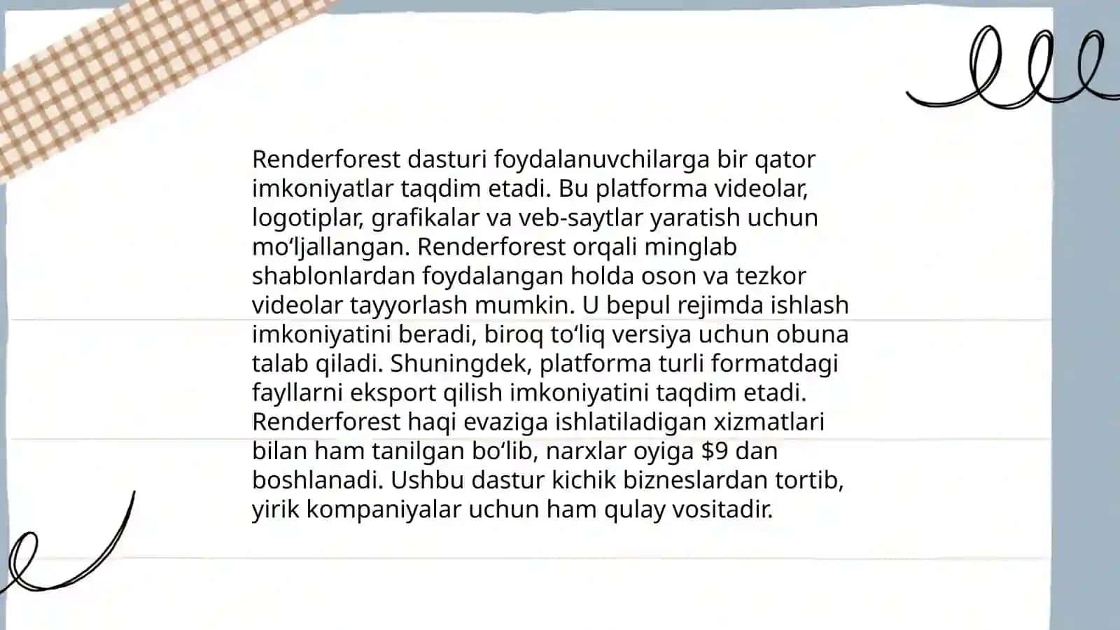 Renderforest dasturi 3