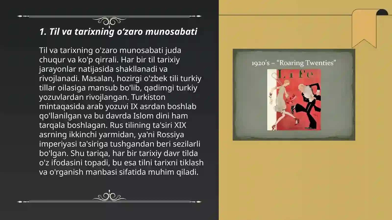 Tilshunoslik masalalarini òrganishda tarixning ahamiyati 3