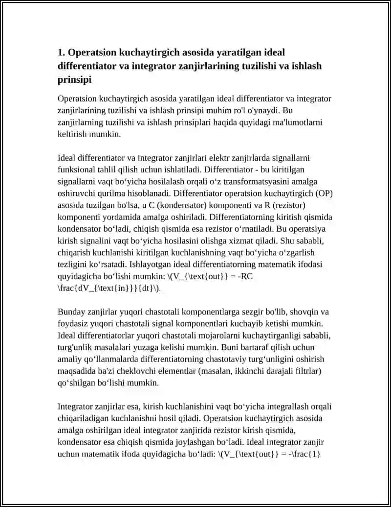 DIFFERENTSIALLAVCHI VA INTEGRALLOVCHI ZANJIRLARNI TADQIQ ETISH 3
