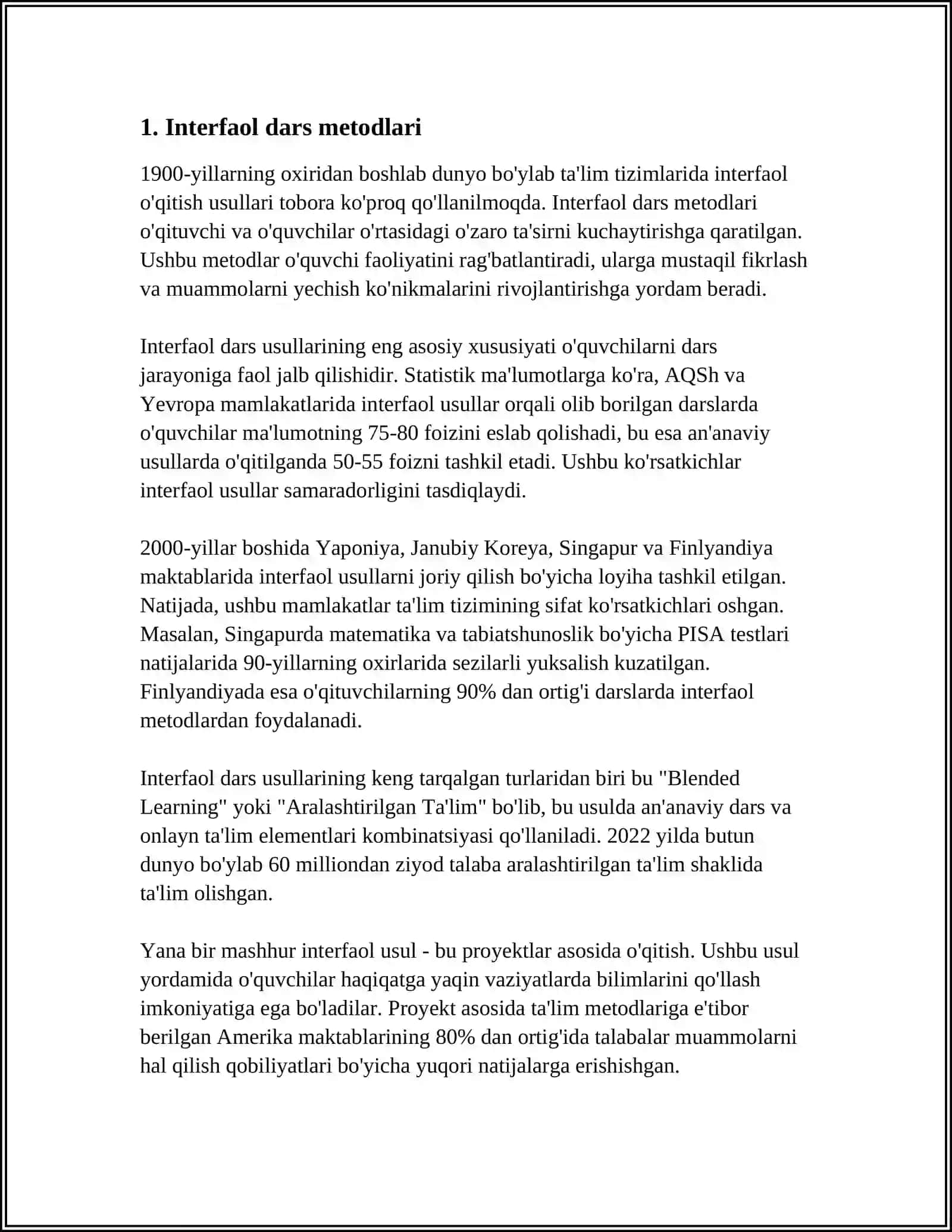 BIOLOGIYA DARSLARIDA NOANʼANAVIY USULLARNI QOʻLLASH METODOLOGIYASI TEXNIK VOSITALARDAN FOYDALANISH 3