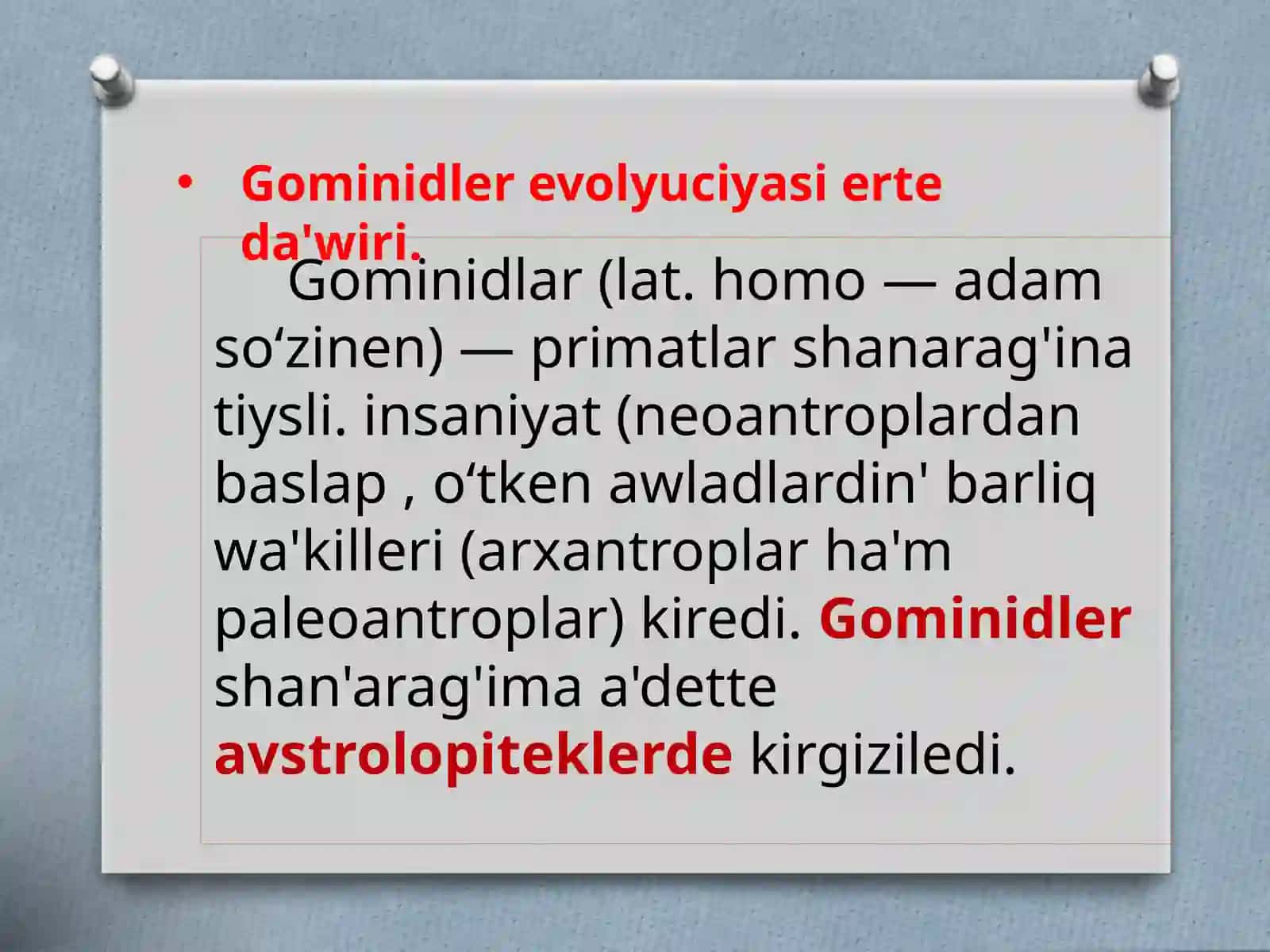 Oraylıq Afrikadan tabılǵan avstrolopiteklerdiń uyreniliw tariyxı 3