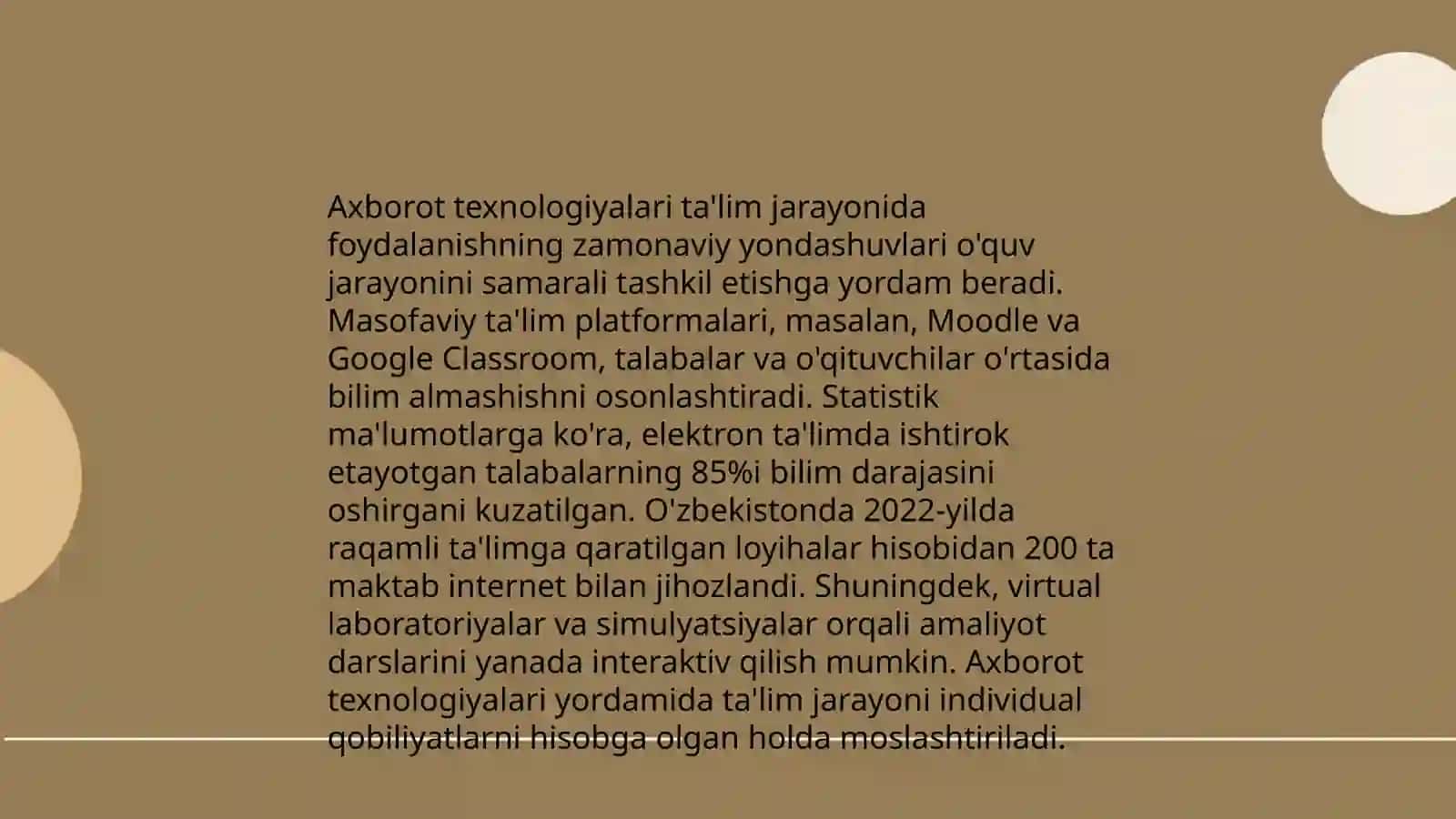 Ta'lim tarbiya jarayonida axbarot texnologiyalardan foydalanishning imkoniyatlari 3