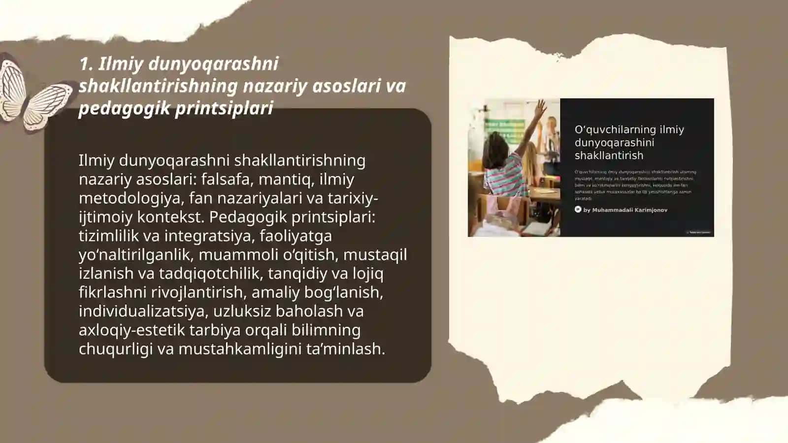 Ilmiy dunyoqarashni shakklantirish va oʻquvchilarni aqliy tarbiyalash 3