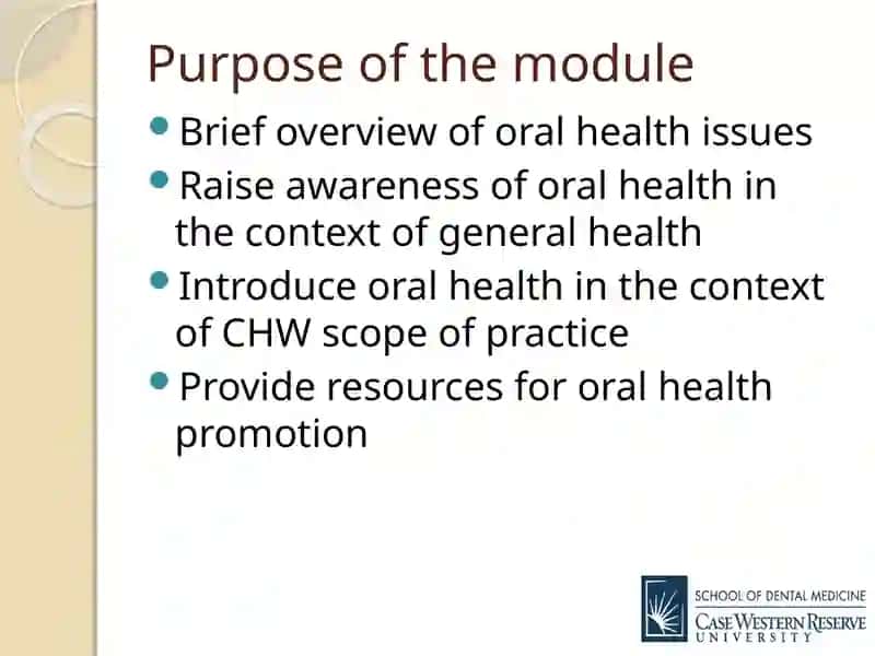 Overview of Oral Health Topics for the Community Health Worker 3