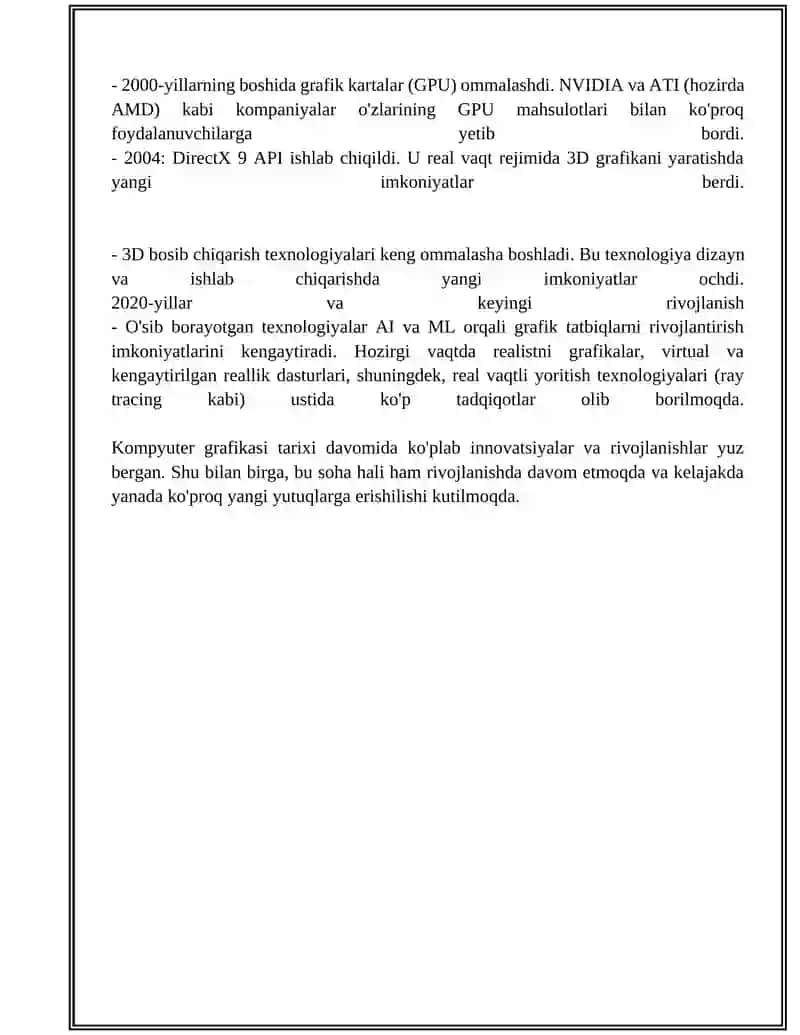 Kompyuter grafikasi va uning turlari 3