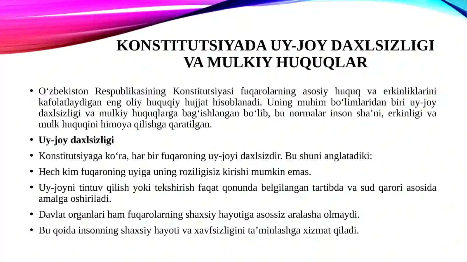 Konstitutsiyada uy-joy daxlsizligi va mulkiy huquqlar 3