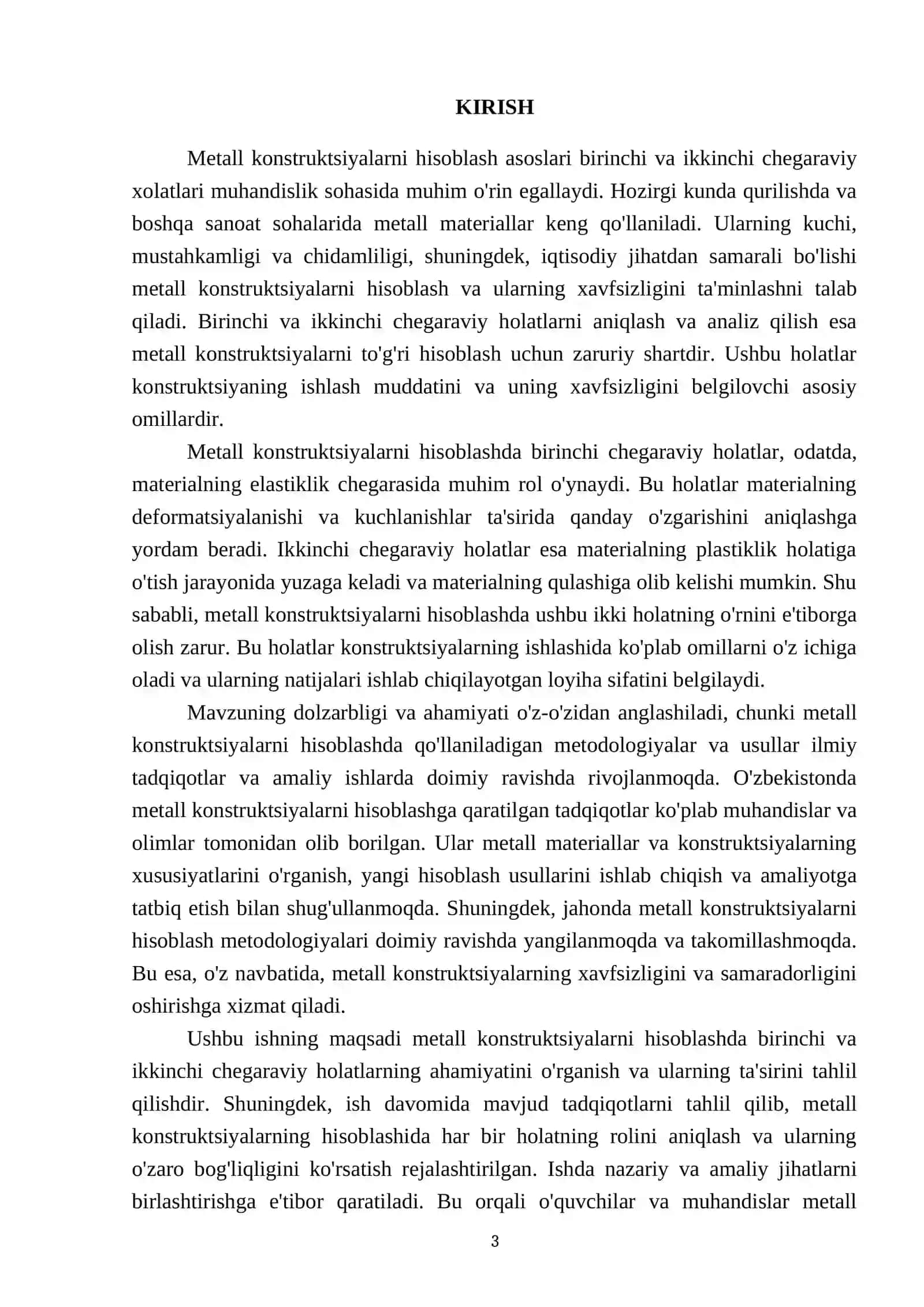 Metall kanstruksiyalarni xisoblash asoslari birinchi va ikkinchi chegaraviy xolatlari 3