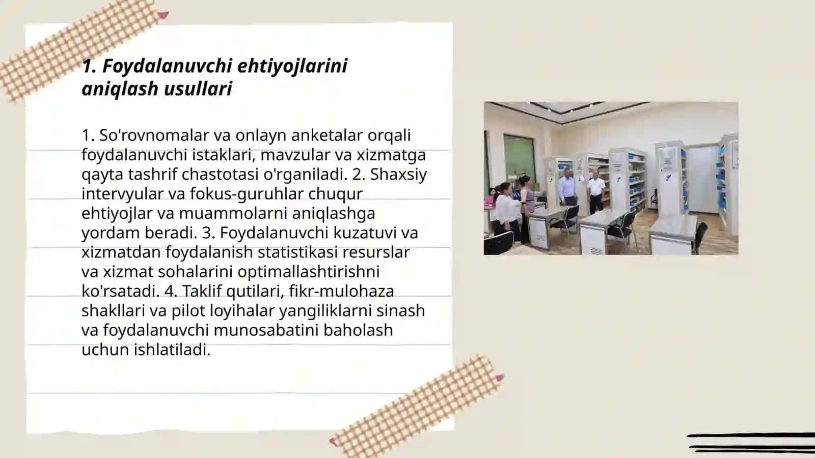 Foydalanuvchi ehtiyojlarini aniqlash usullari 3