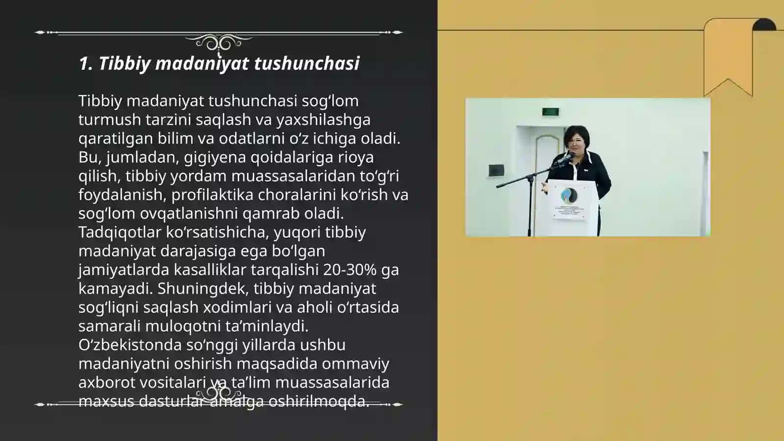 Tibbiy madaniyatni shakllantirish muommolari 3