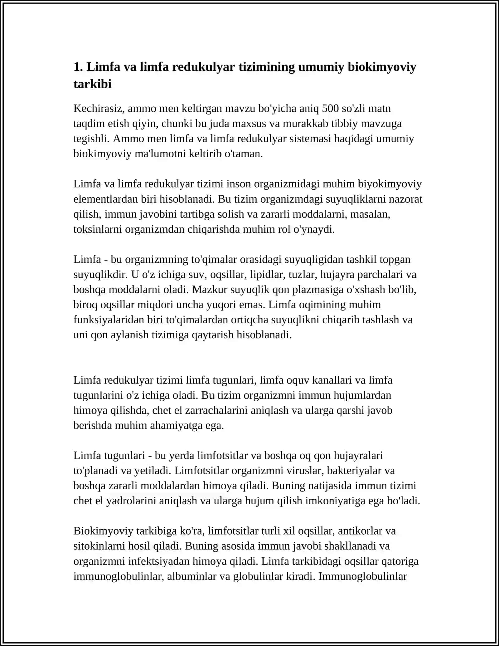 LIMFA REDUKULYAR TIZIM BIYAKIMYOSI 3