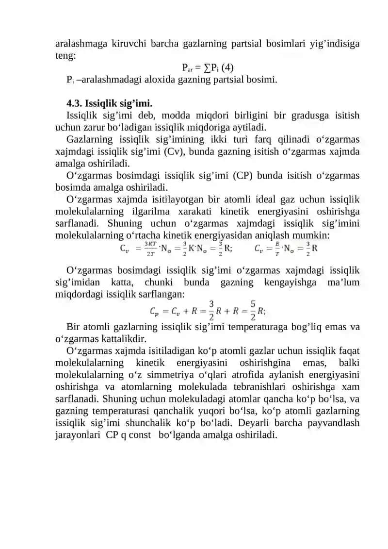 MA’RUZA. FIZIK KIMYO ASOSLARI 3