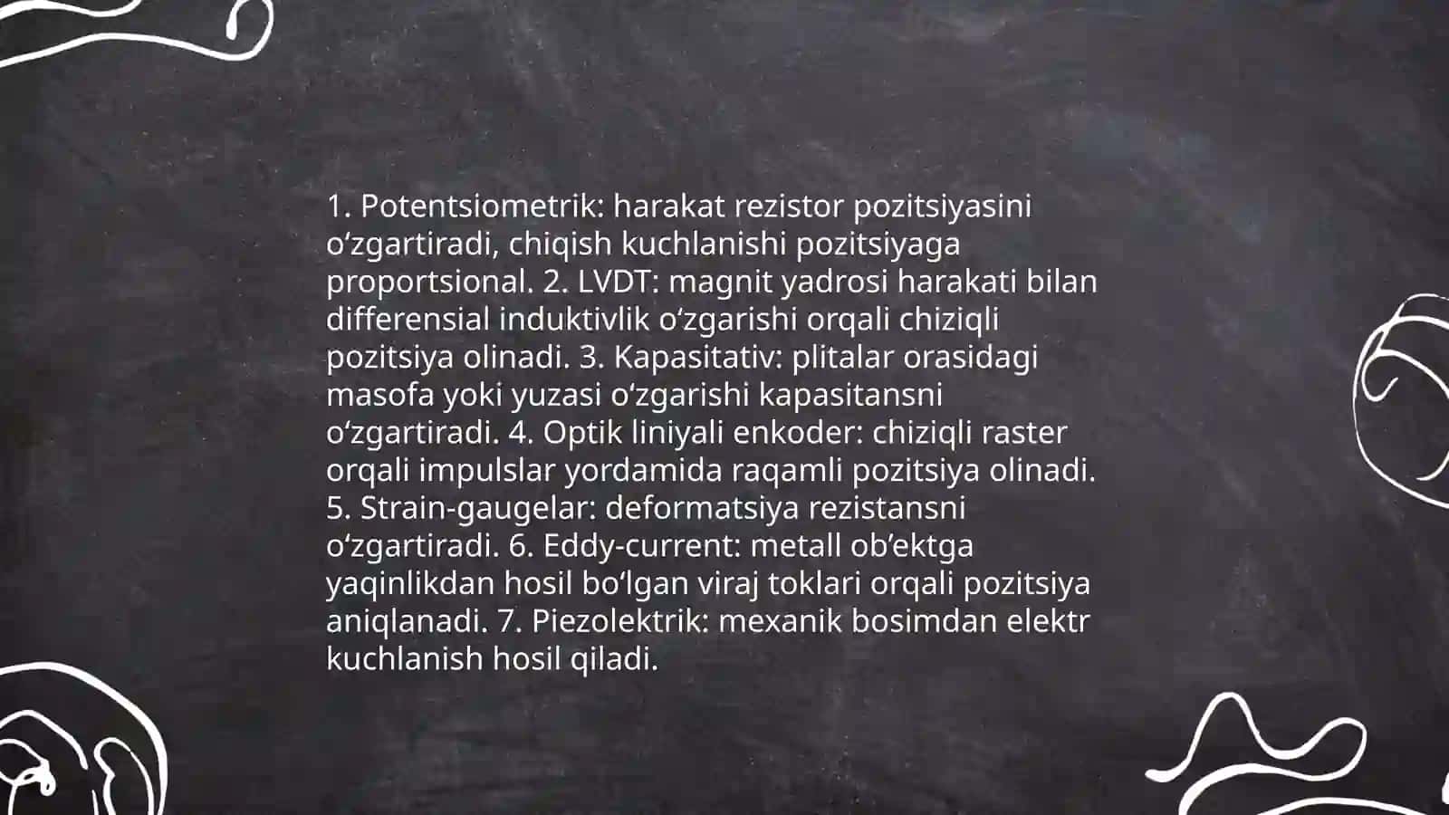 Chizikli va burchak o‘zgartkich yordamida ulchash 3