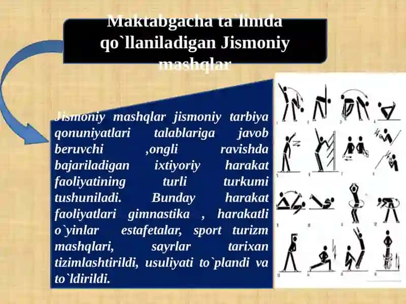 Maktabgacha ta`limda jismoniy tarbiya vositalari 3