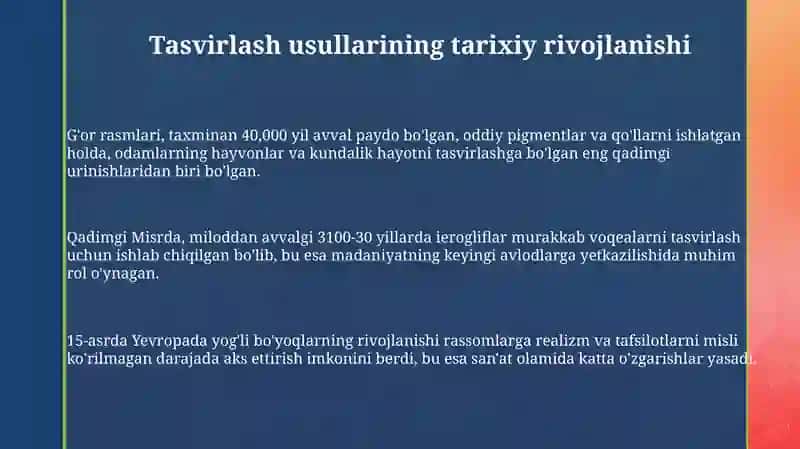 Tasvir yaratish usullari 3