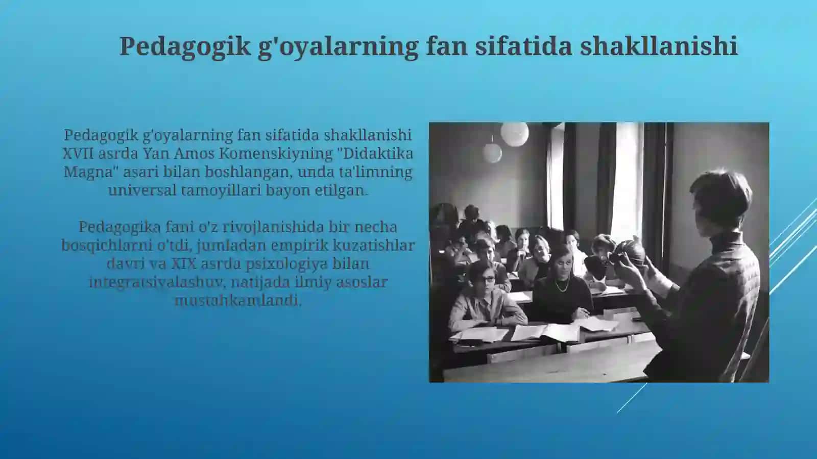 Pedagogik fikrlartaraqqiyoti ilmiy bilimlar sohasi sifatida 3