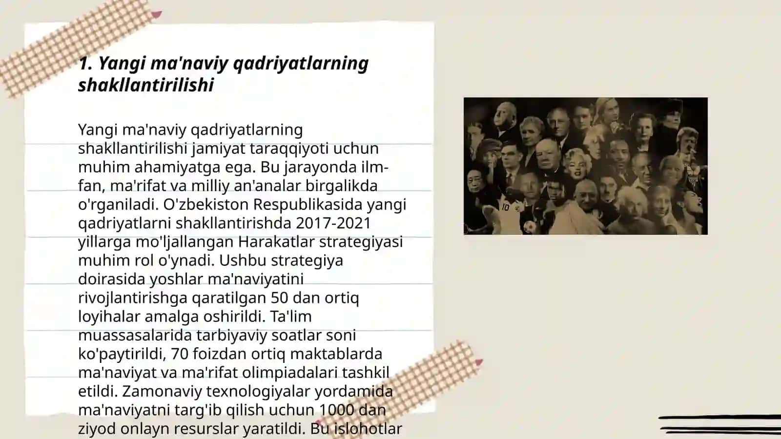 Yangi o‘zbekistonda amalga oshiralayotgan manaviy o‘zgarishlar 3