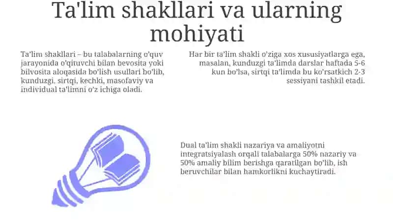 Taʼlim shakllari va ularning mohiyati 3