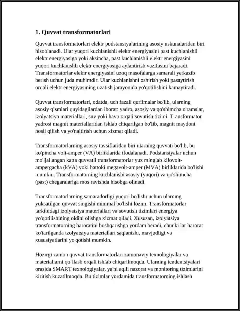 ELEKTR PODSTANSIYASINING ASOSIY USKUNALARI 3
