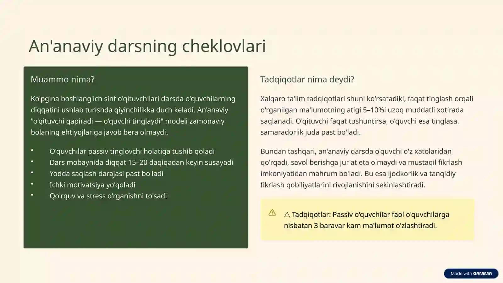 BOSHLANG'ICH SINFLARDA DIDAKTIK O'YINLARDAN FOYDALANISH bo'yicha taqdimot 3